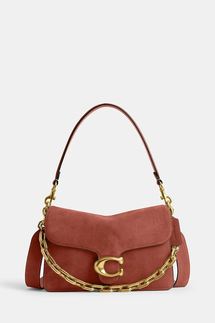 Coach чанта дамска от велур Suade Chain Tabby Shoulder Bag