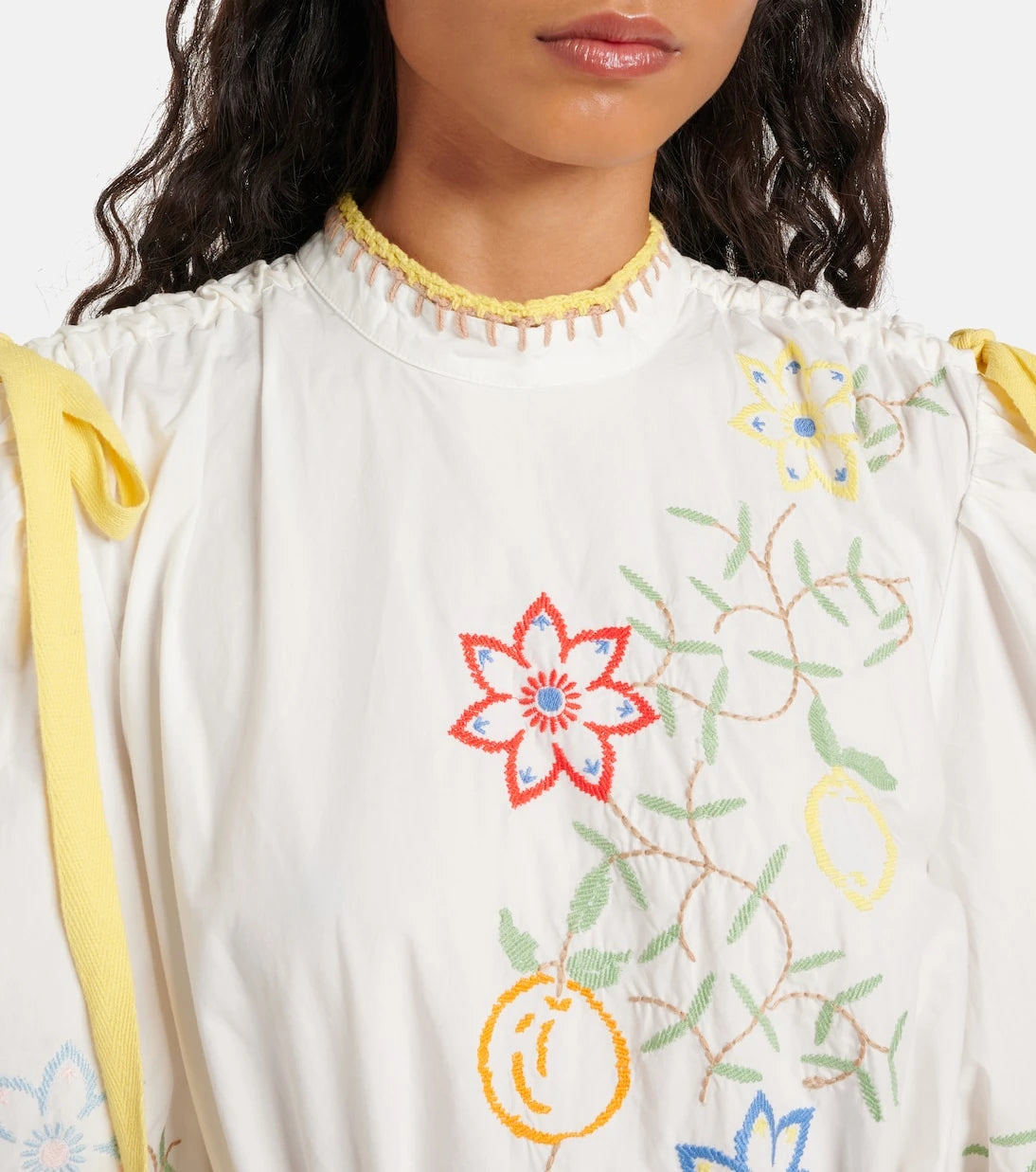 Alémais - Embroidered cotton minidress