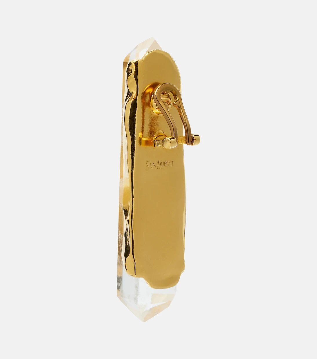 Saint Laurent - Obelisk embellished clip-on earrings