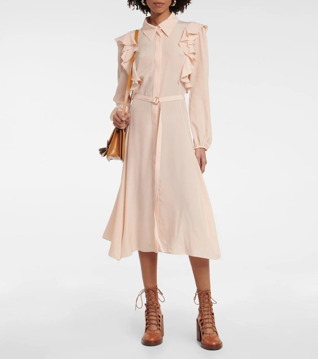 Chloé - Ruffled silk shirt dress
