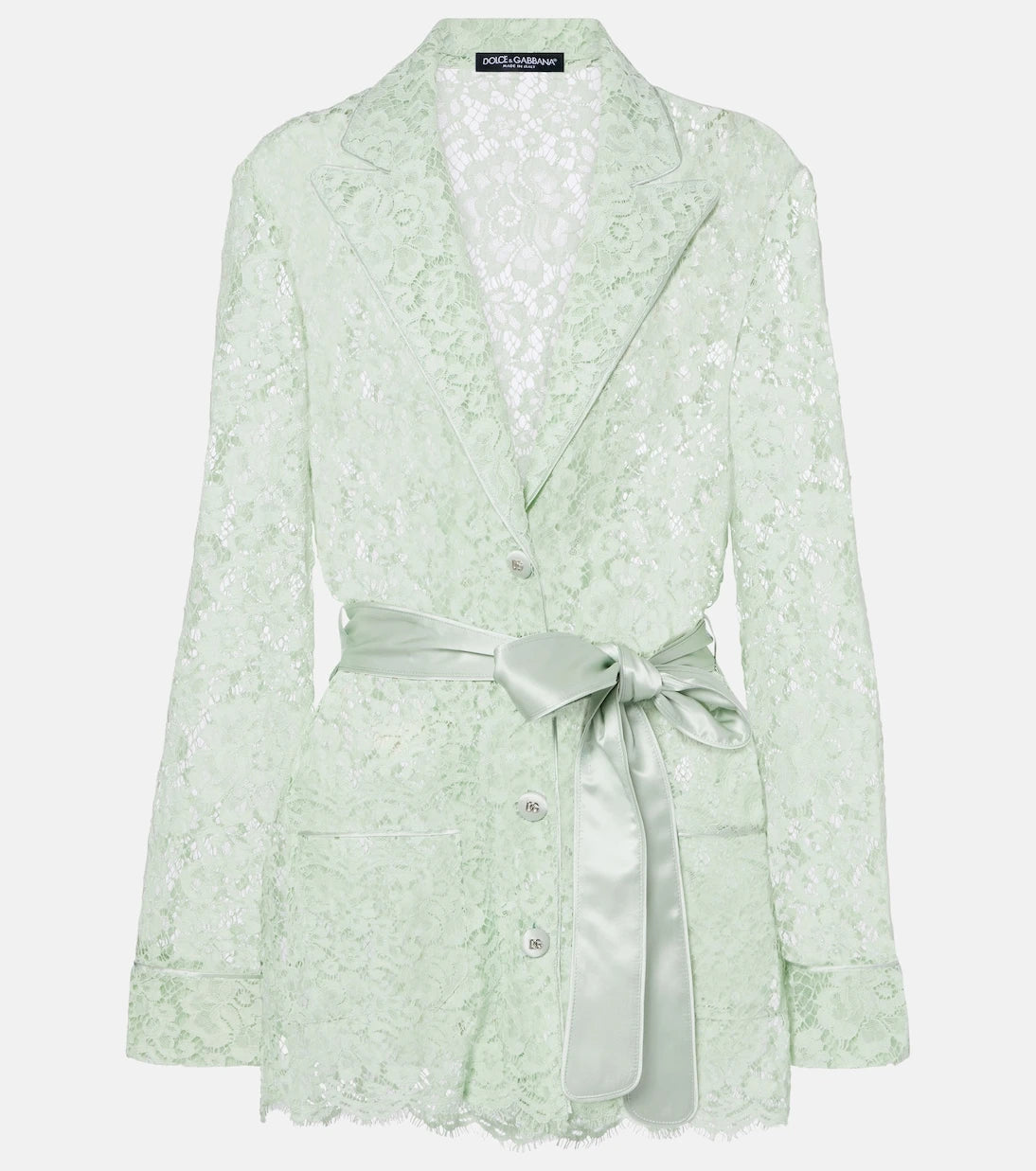 Dolce&Gabbana - Belted lace blazer