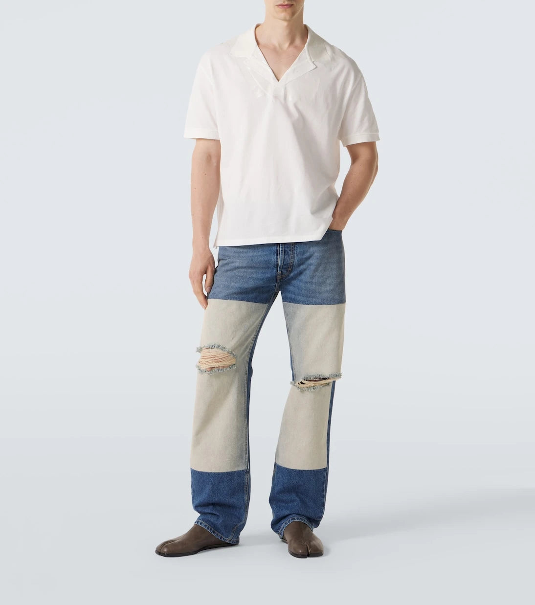 Maison Margiela - Distressed straight jeans