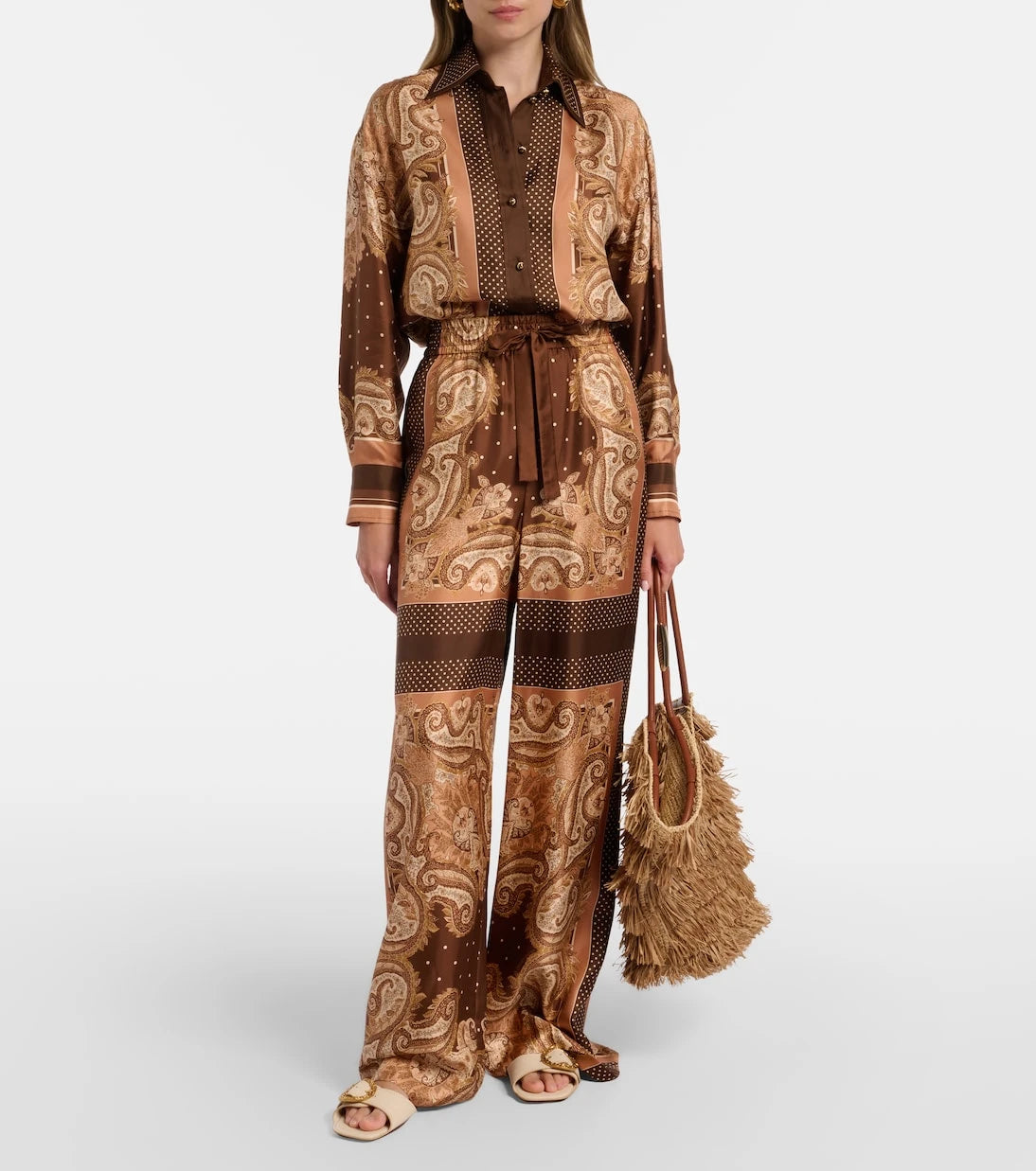 Zimmermann - Luna paisley silk palazzo pants