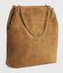 Brown Small Suede Slouch Top-Handle Bag