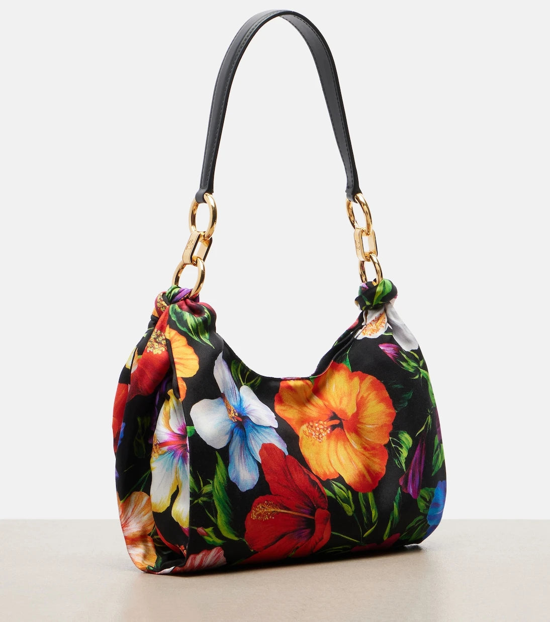 Dolce&Gabbana - Small floral satin shoulder bag