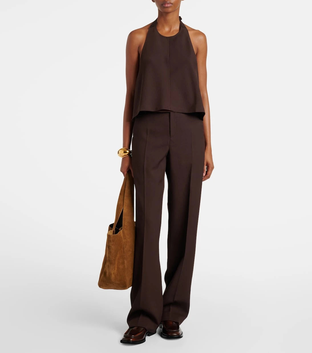 Wardrobe.NYC - Open-back halterneck wool top