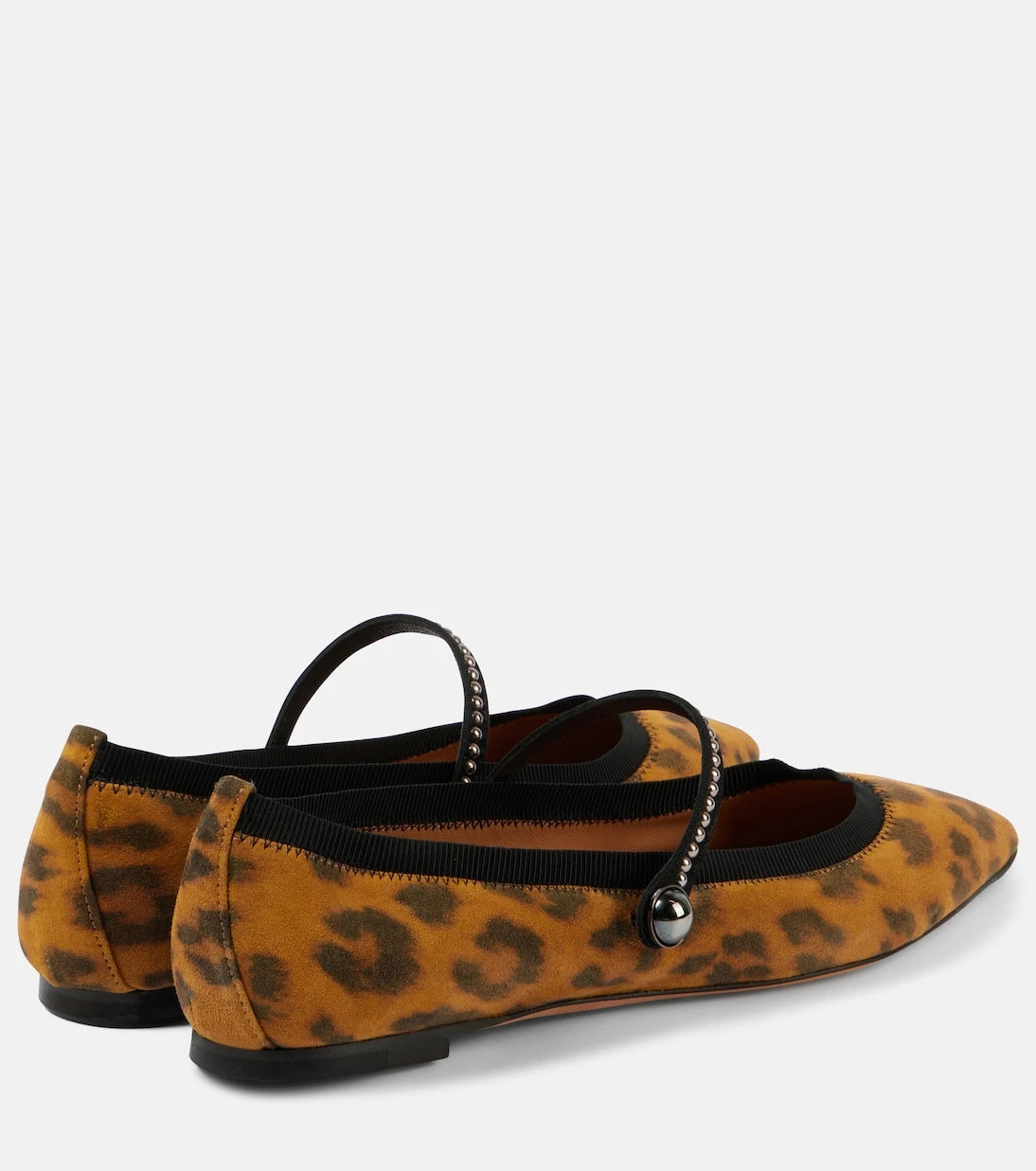 Aquazzura - Romy leopard-print suede ballet flats