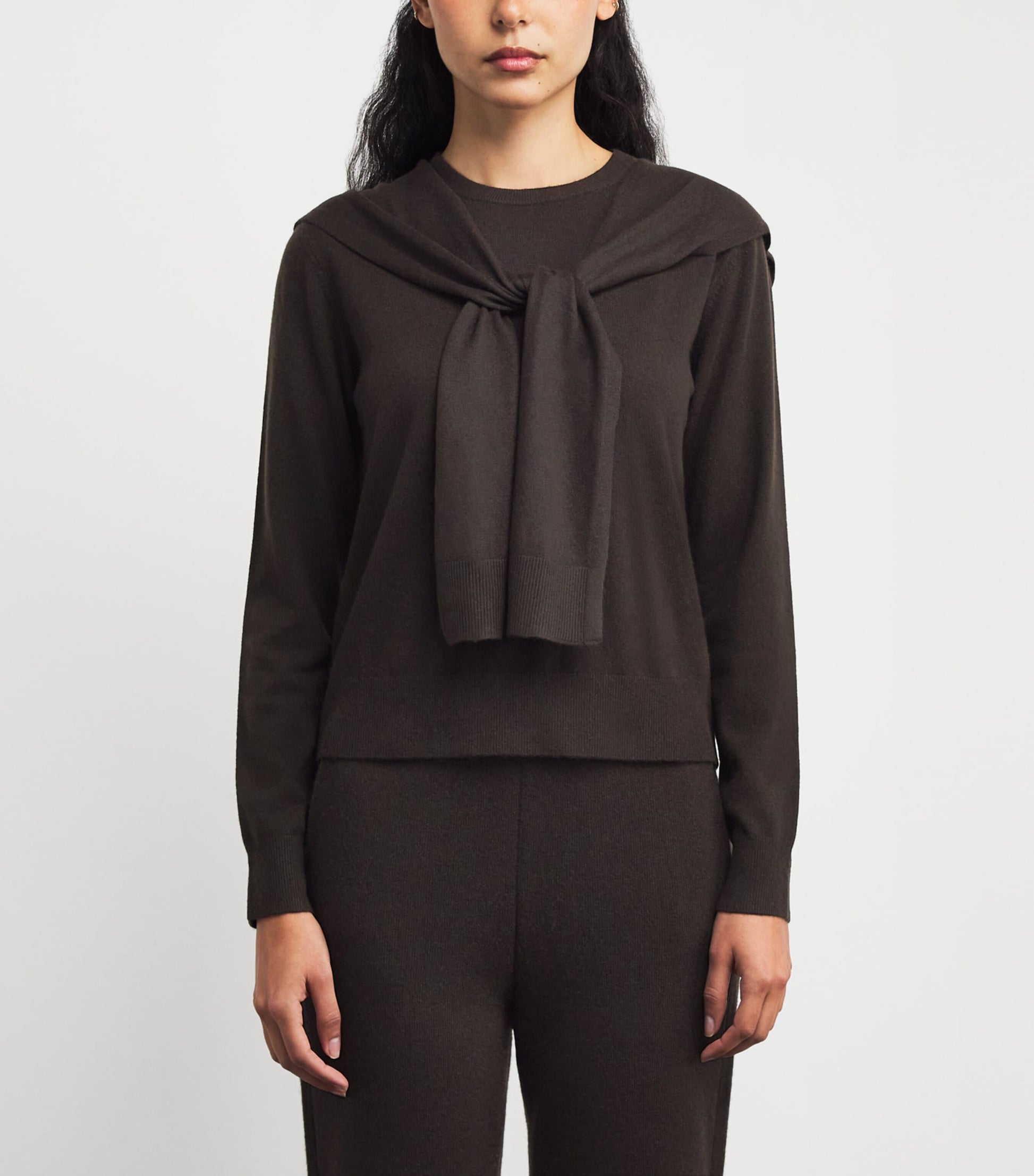 Brown Cashmere Sonja 2-In-1 Sweater