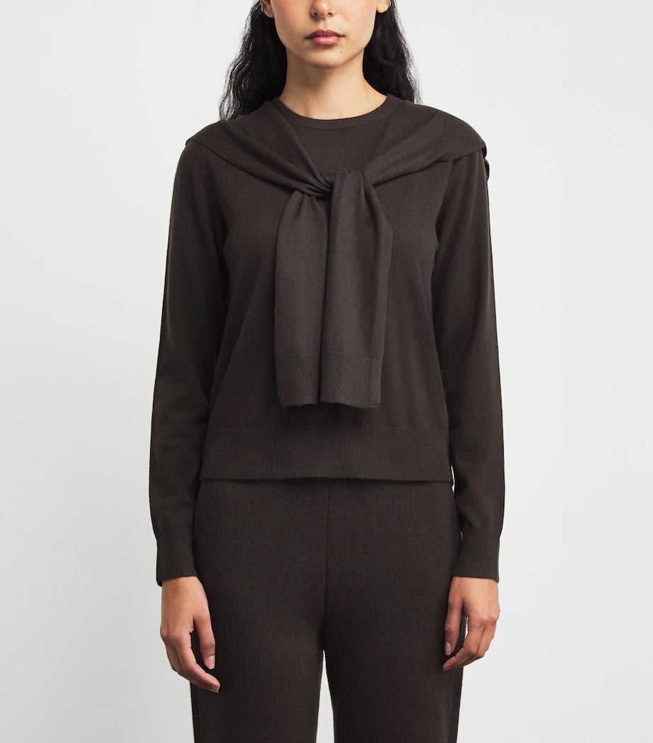 Brown Cashmere Sonja 2-In-1 Sweater