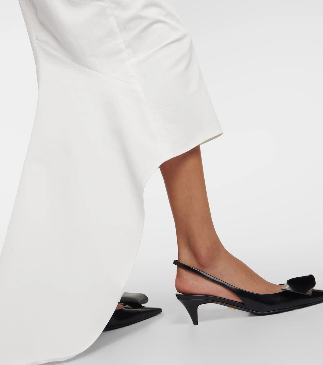 Prada - Asymmetric cotton midi skirt