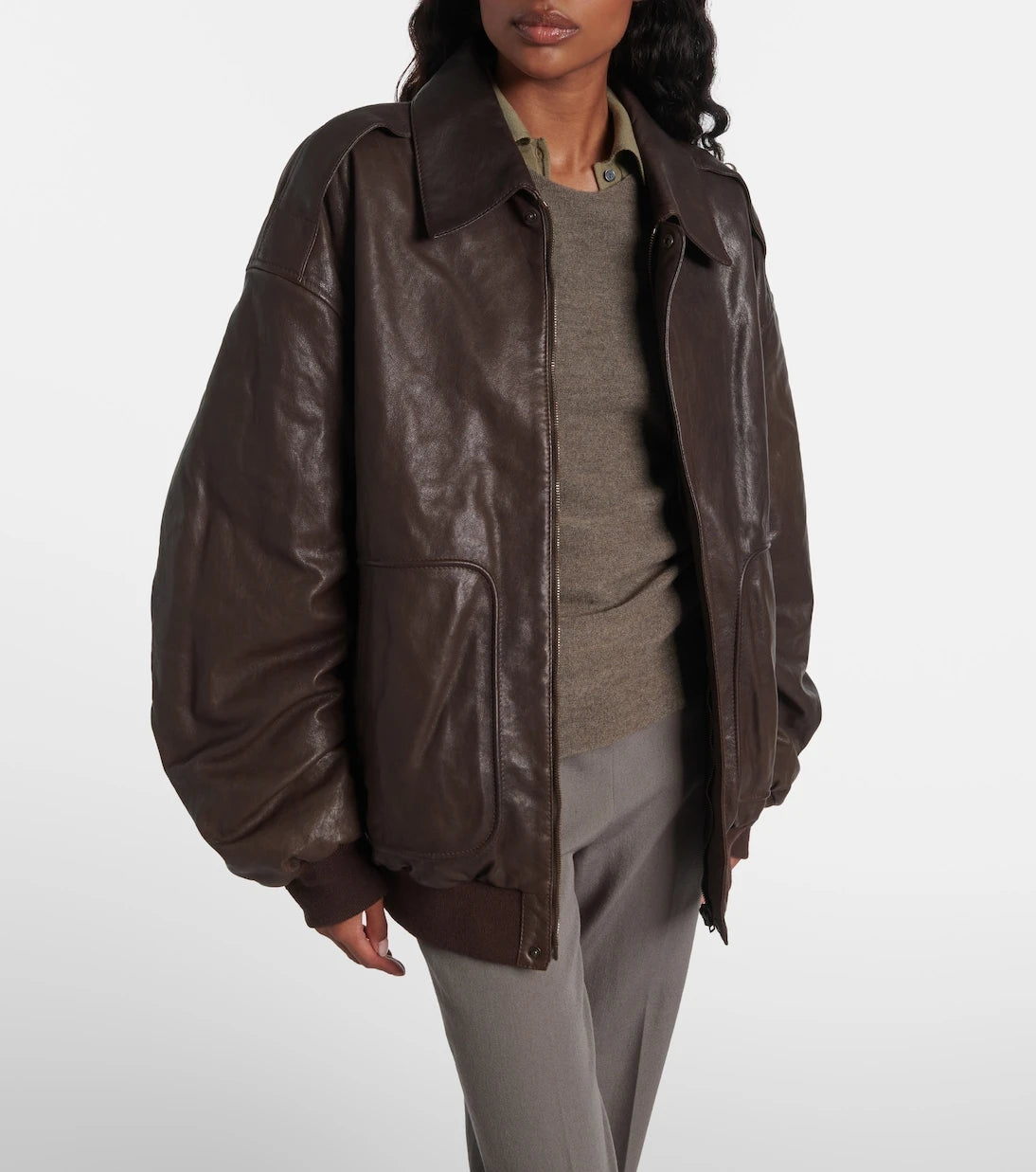 Calvin Klein Collection - Johnson leather bomber jacket