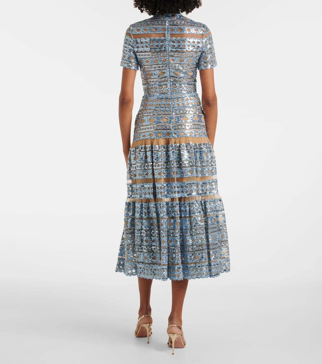 Elie Saab - Embroidered tulle maxi dress