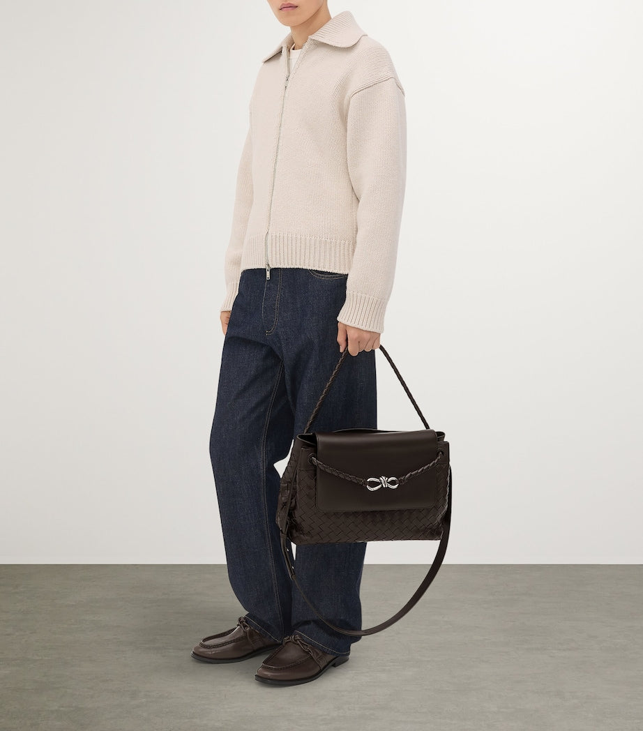 Medium Leather Andiamo Messenger Bag