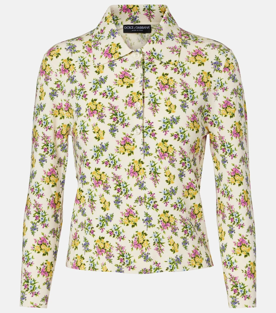 Dolce&Gabbana - Floral polo shirt