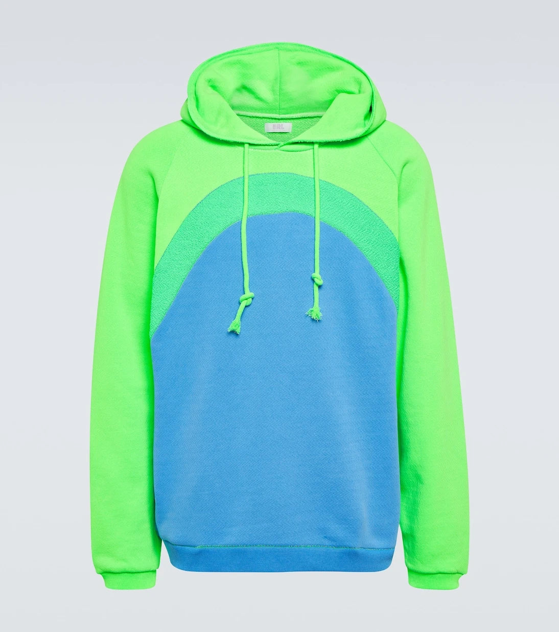 ERL - Rainbow bouclé trimmed cotton hoodie