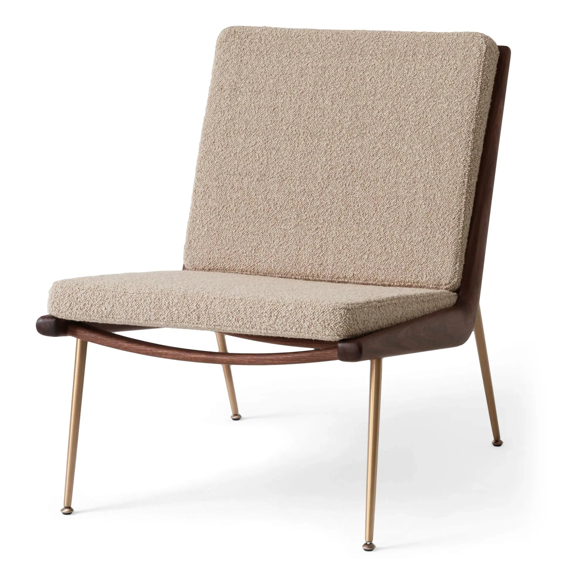 & Tradition - HM1 Boomerang Lounge Chair, Walnut Wood Frame | Walnut