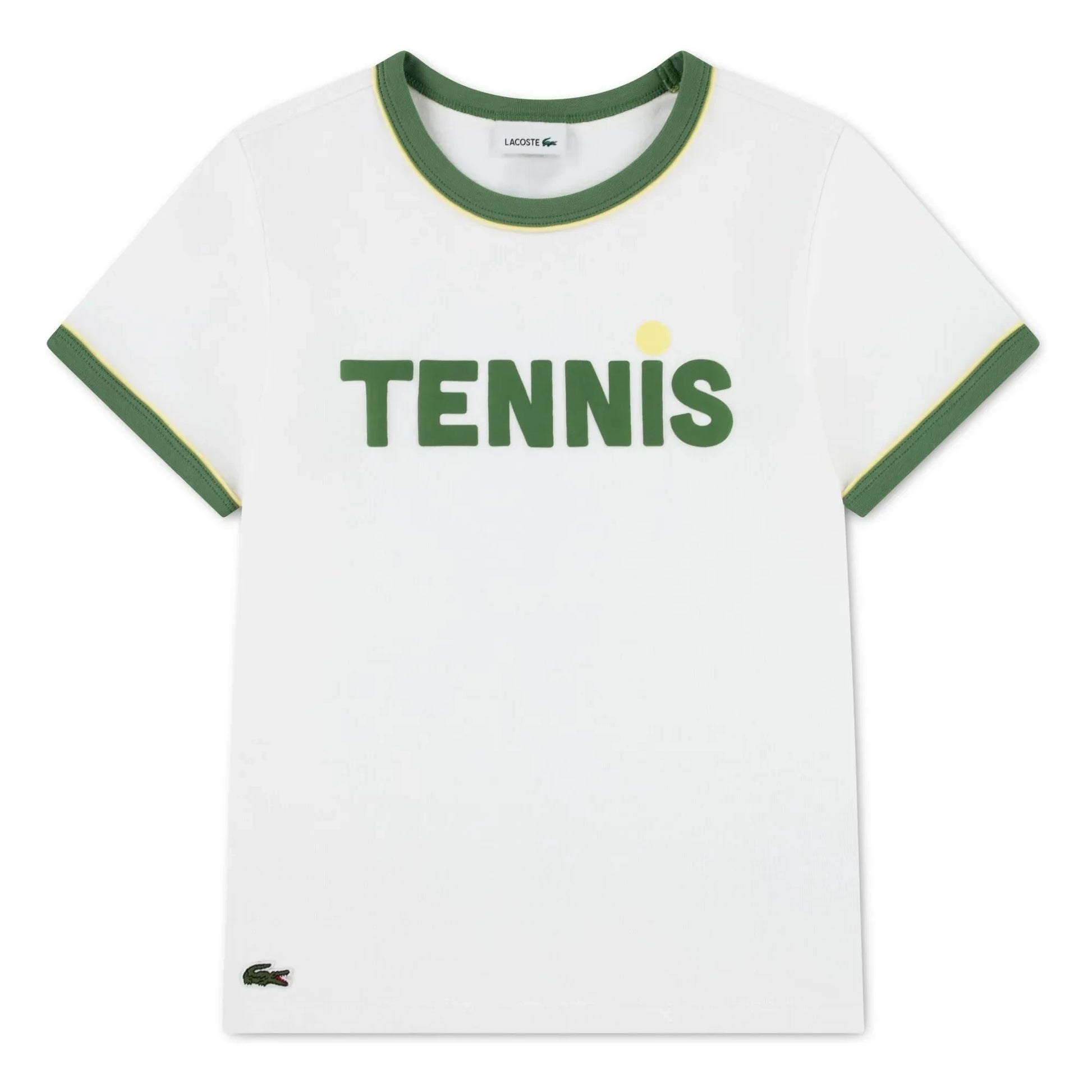 Lacoste - Organic Cotton Contrast T-Shirt | Off white