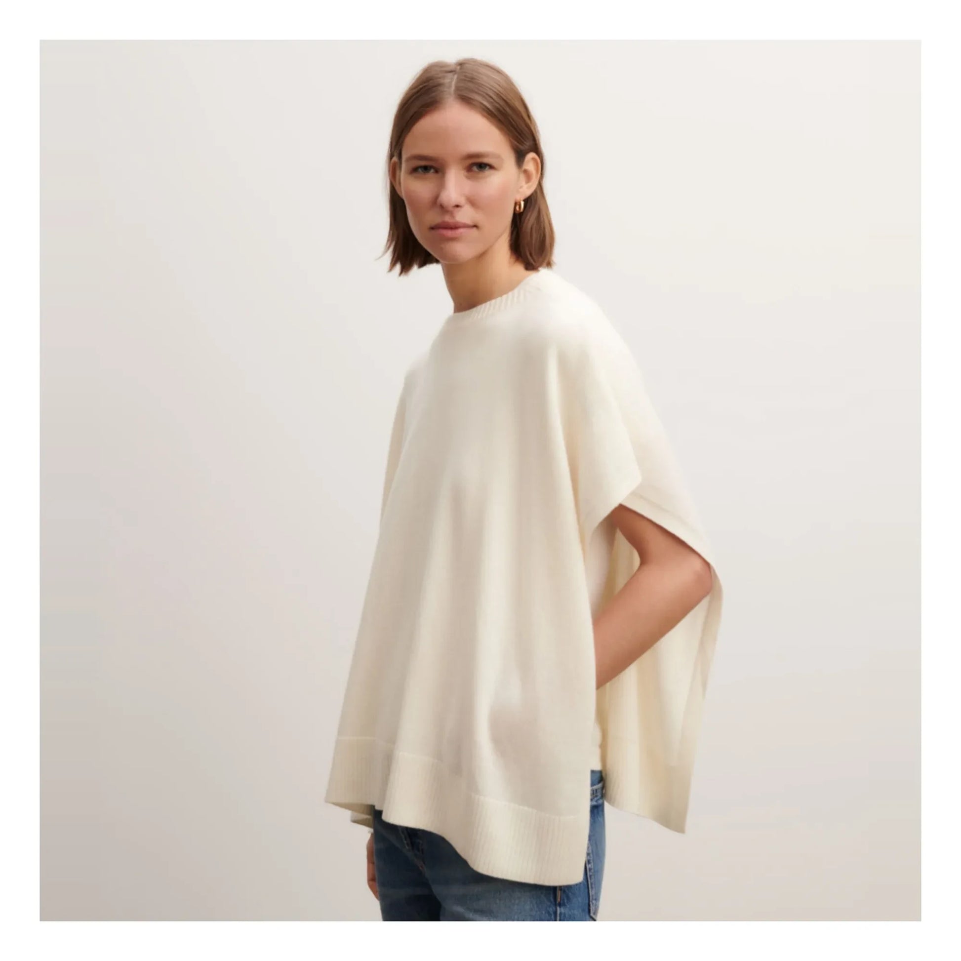 Bompard - Cashmere Boatneck Poncho | Natural