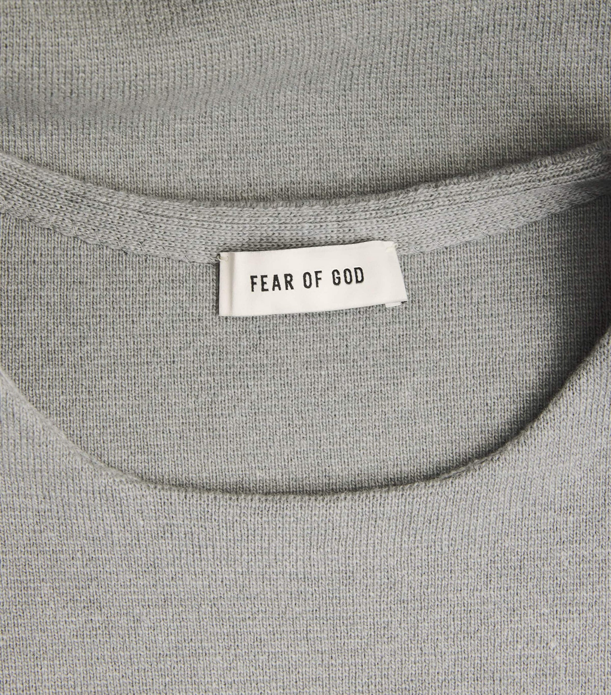 Grey Virgin Wool Milano Stitch Oversized T-Shirt