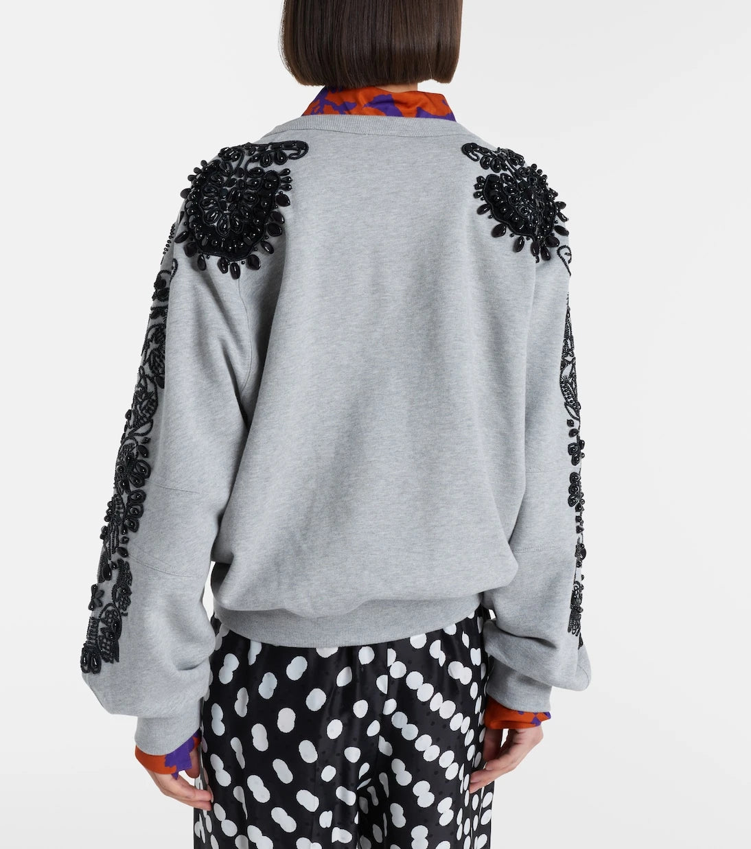 Dries Van Noten - Embellished cotton jersey sweatshirt