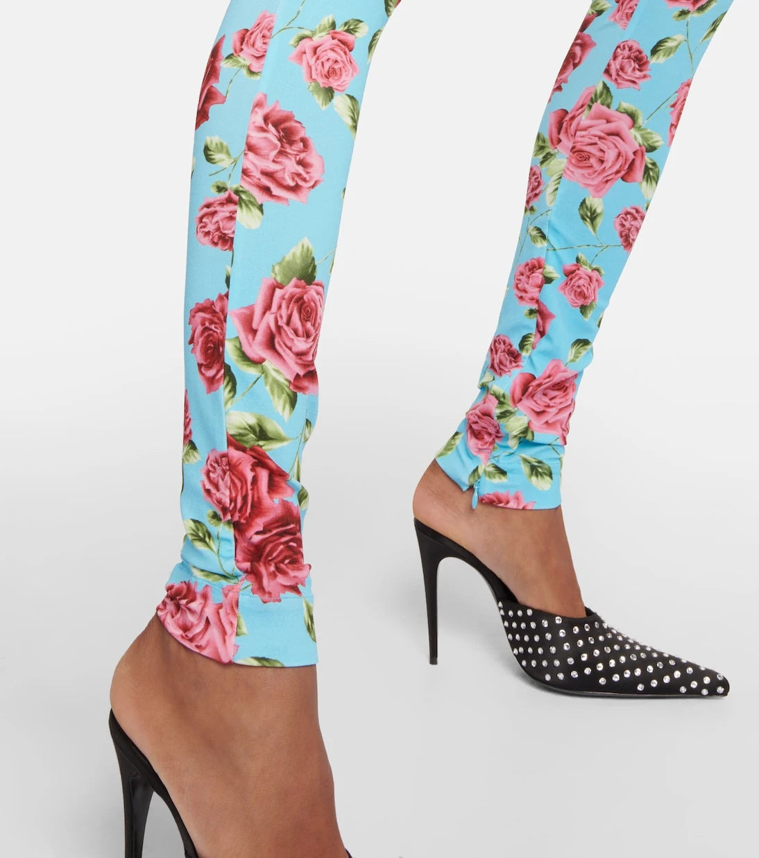 Magda Butrym - Floral-appliqué printed leggings