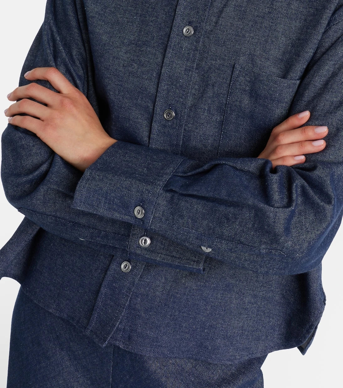 Vince - Cotton and linen chambray shirt