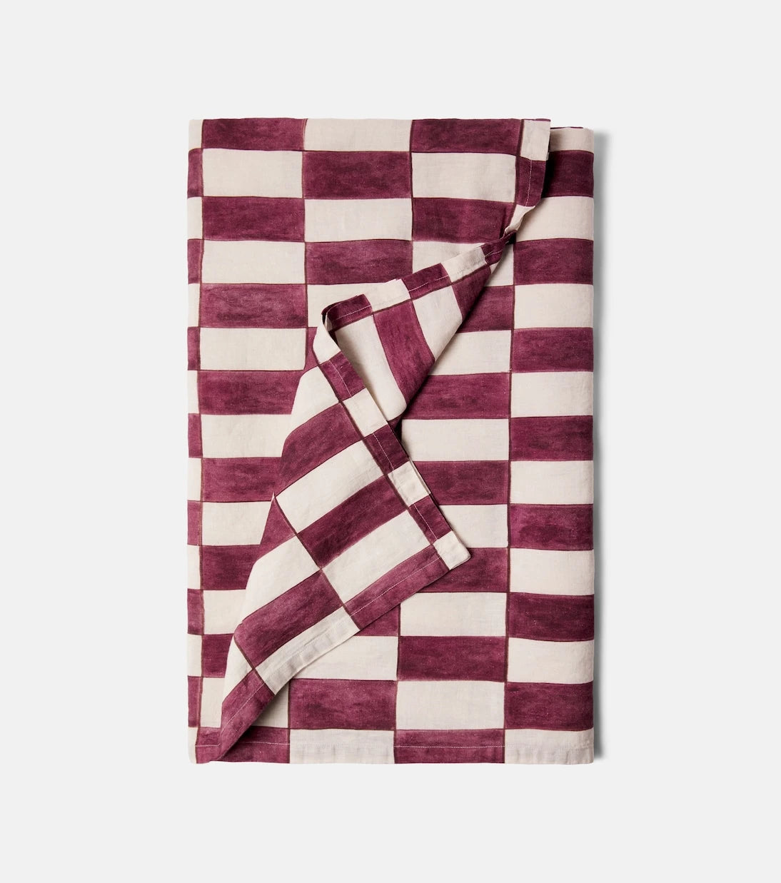 Once Milano - Checked linen tablecloth