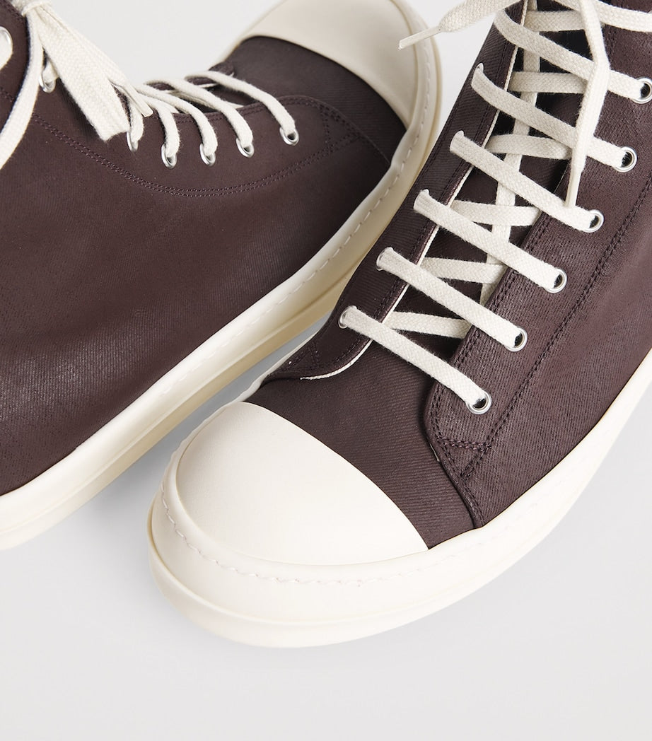 DRKSHDW Waxed Canvas High-Top Sneakers