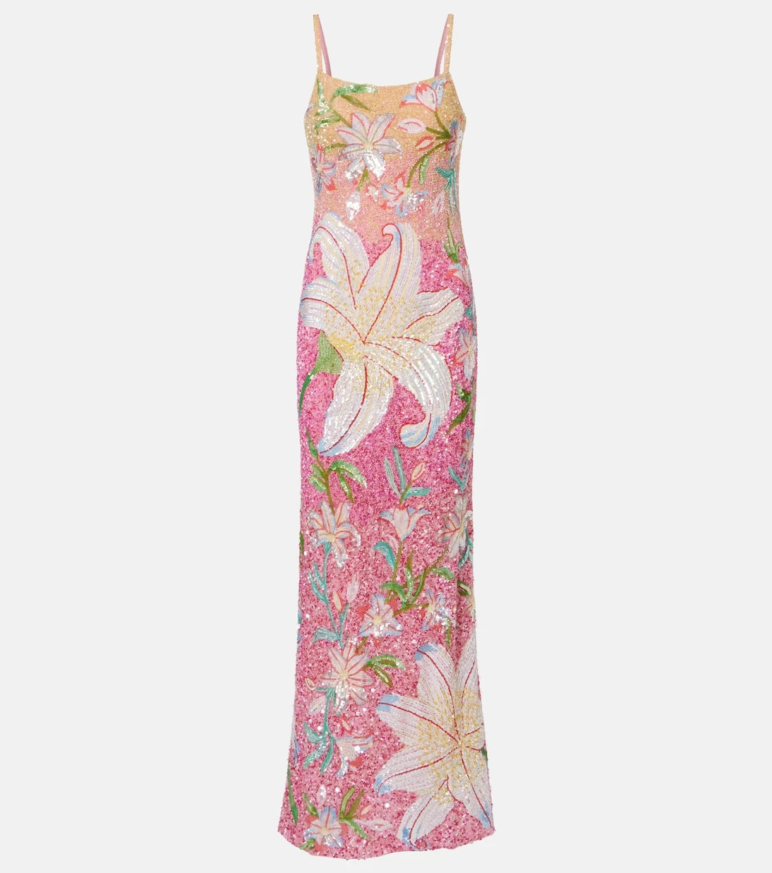 Là Fuori - Floral sequined gown