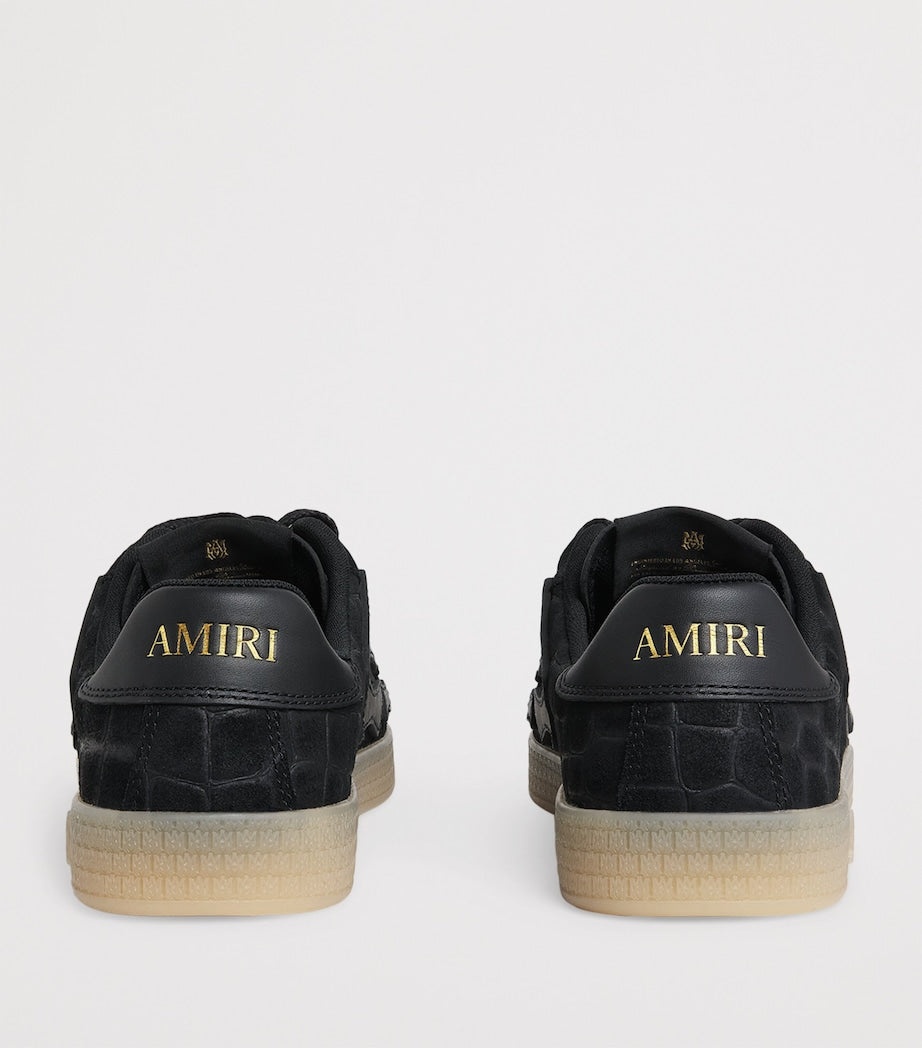 AMIRI Suede Pacific Bones Low-Top Sneakers