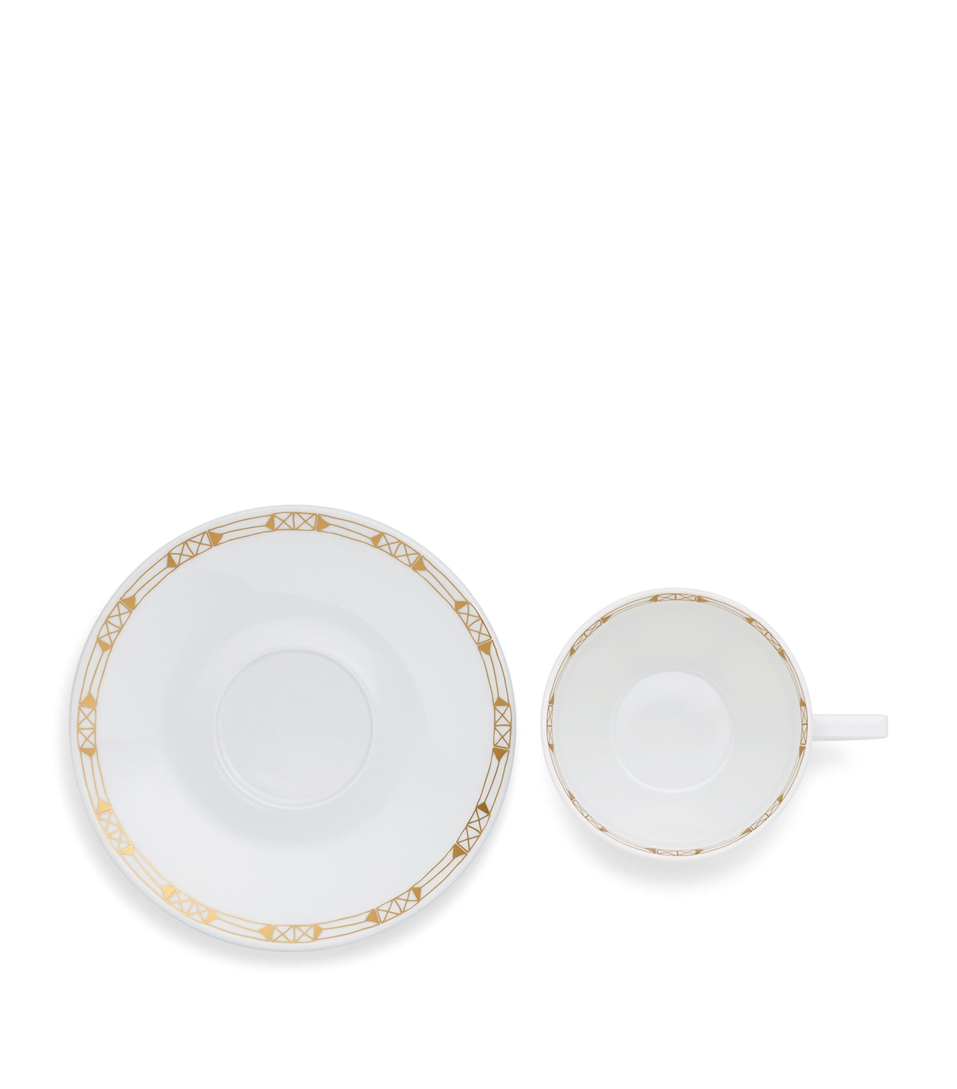 Set of 2 Porcelain Talleyrand Tea Cups and Saucers (220ml)