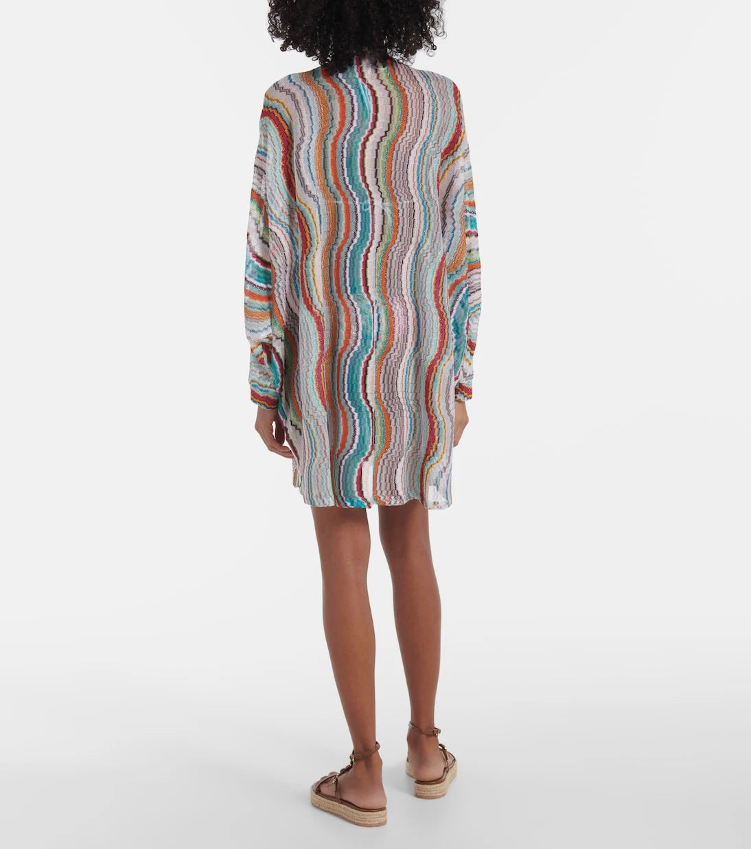 Missoni - Printed lamé beach cover-up