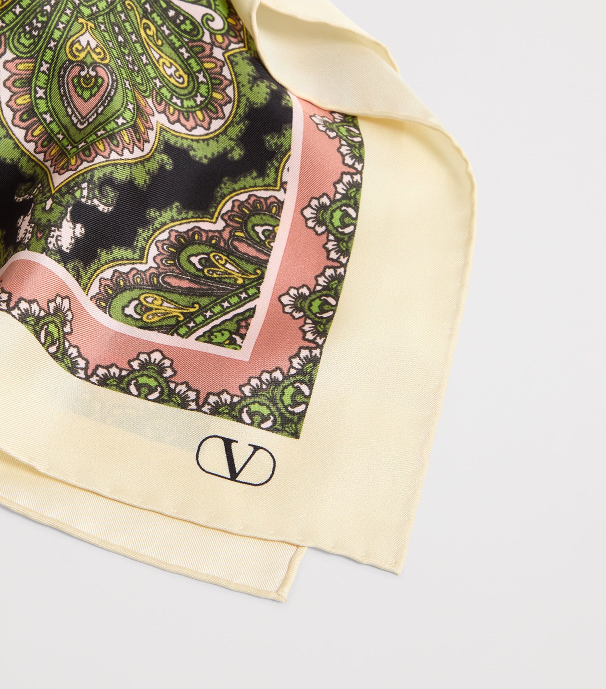 Multi Silk Paisley Print Scarf