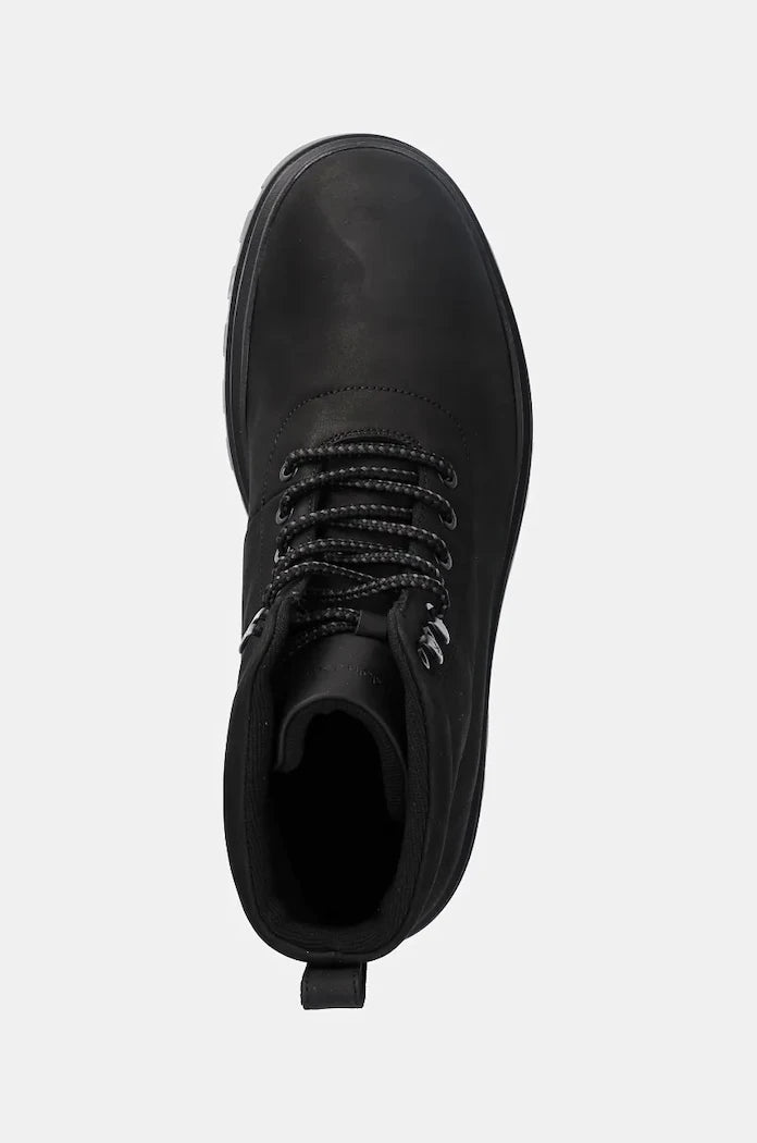 Обувки от набук Calvin Klein Jeans LUGGED LACEUP BOOT OXF HIKING NB
