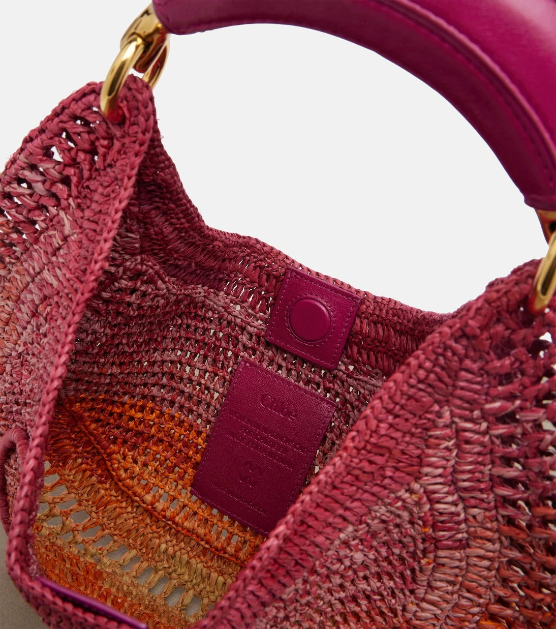 Chloé - Summer Banana Medium raffia shoulder bag