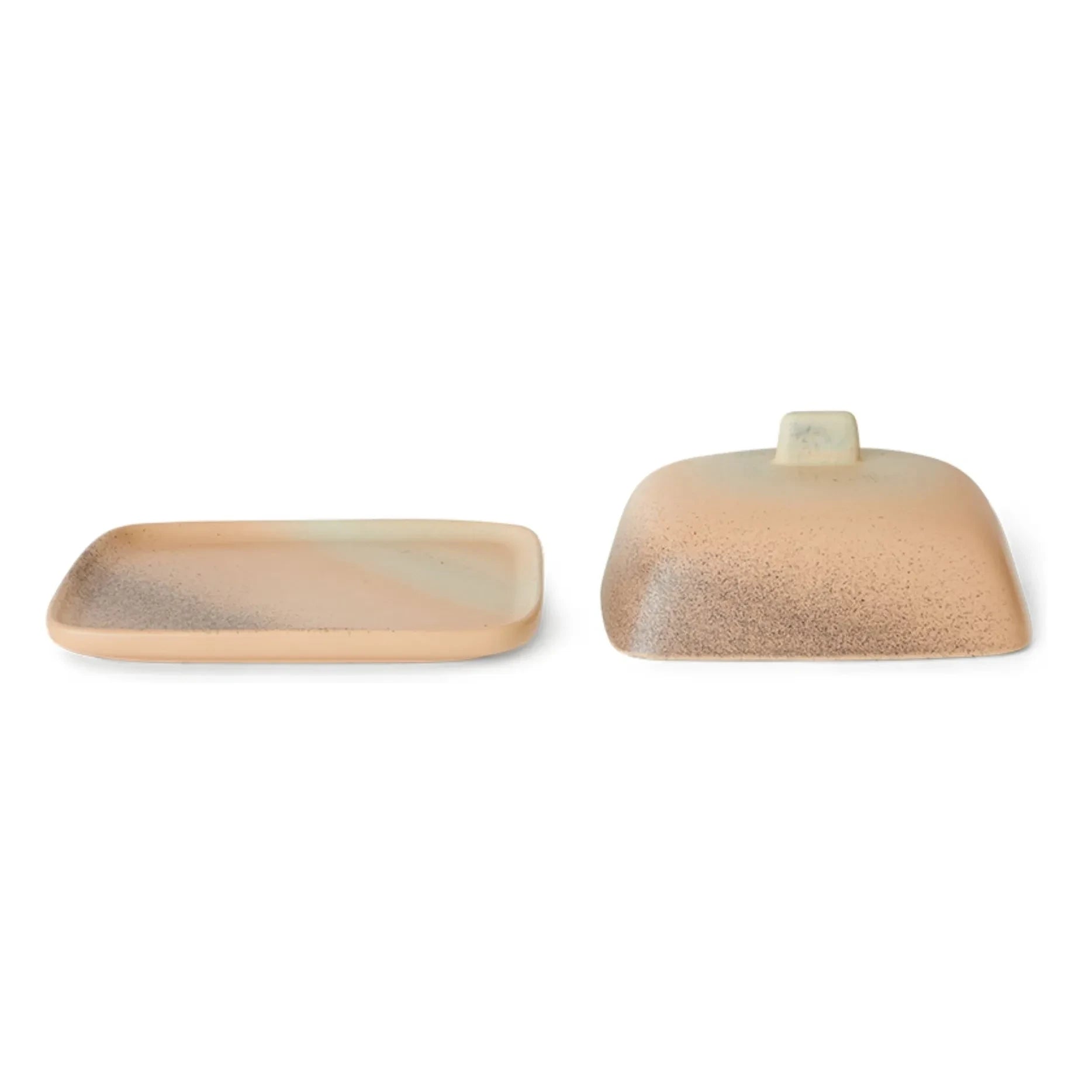 HKliving - Stoneware butter dish | Pink