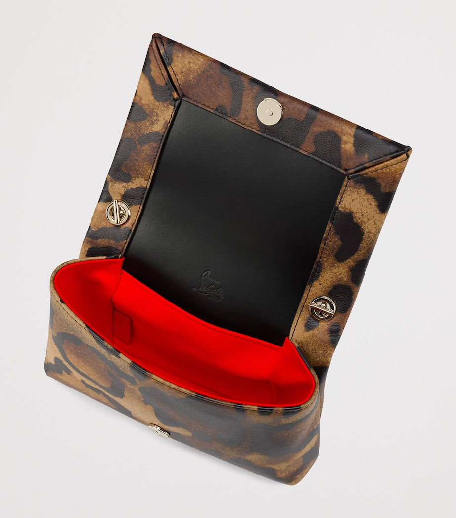 Brown Loubi54 Pony Hair Clutch Bag