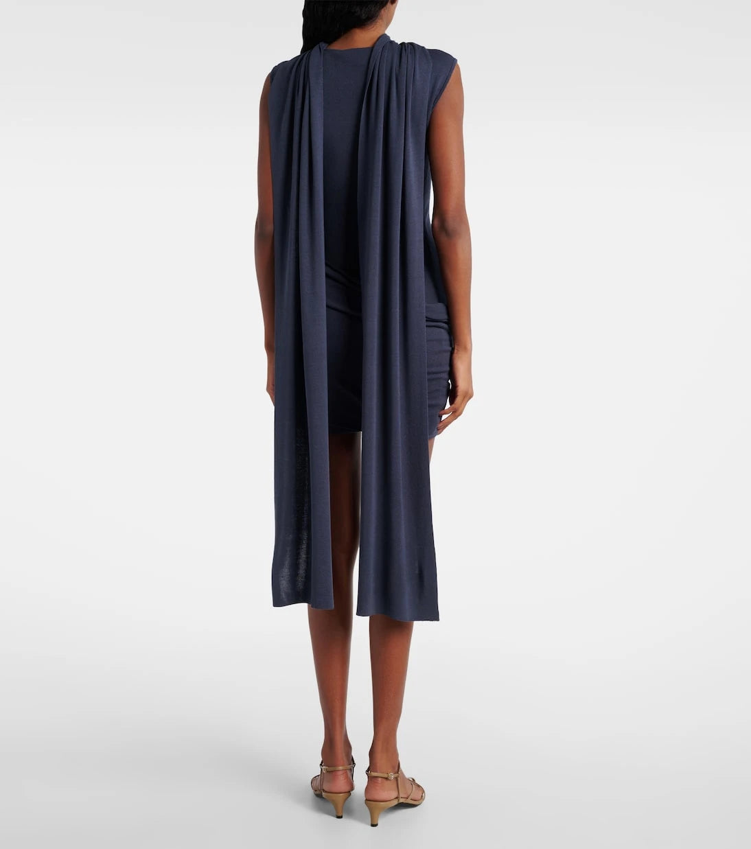 Aya Muse - Solar scarf-detail silk-blend minidress