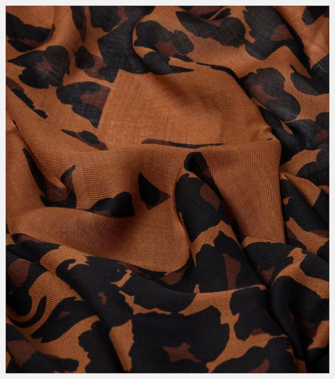 Saint Laurent - Fringed leopard-print wool scarf