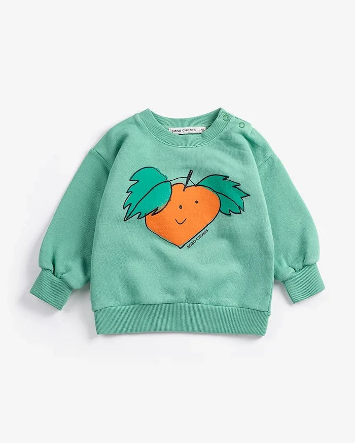 Bobo Choses Tangerine Bebek Pamuklu Sweatshirt