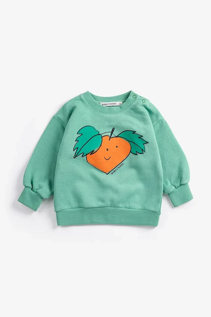 Бебешки памучен суичър Bobo Choses Tangerine