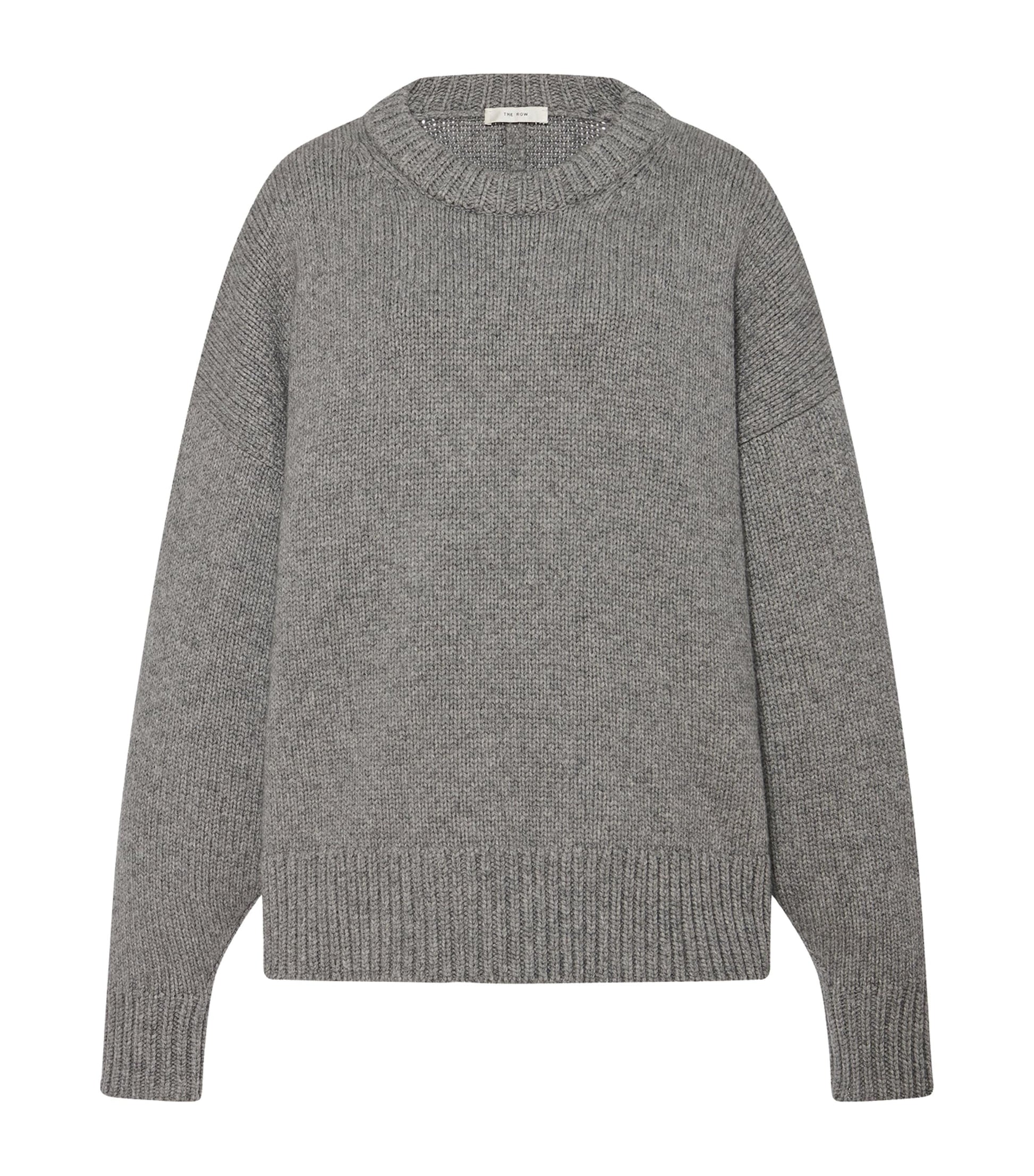 The Row Grey Ophelia Wool-Cashmere Sweater