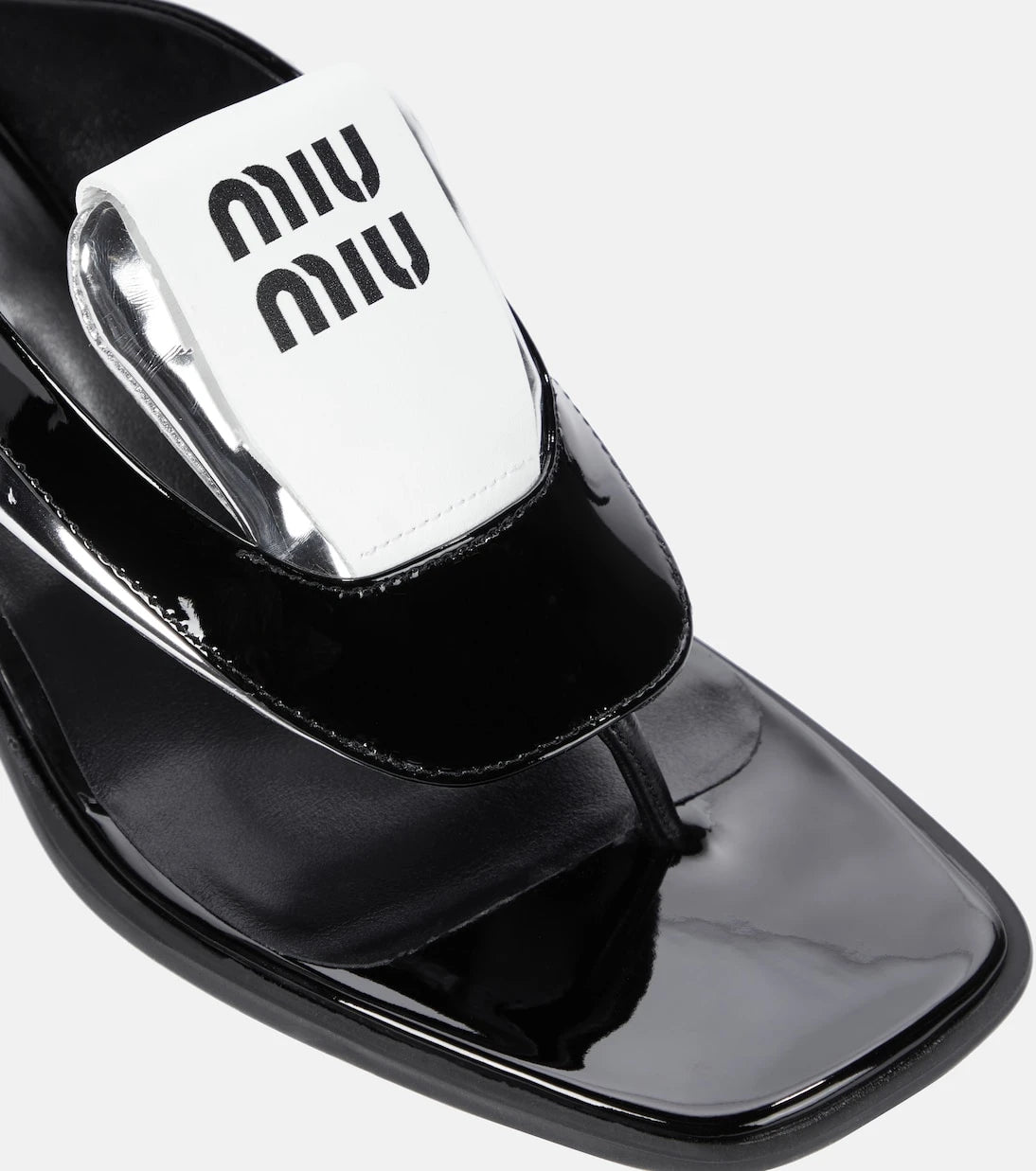 Miu Miu - Patent leather thong sandals