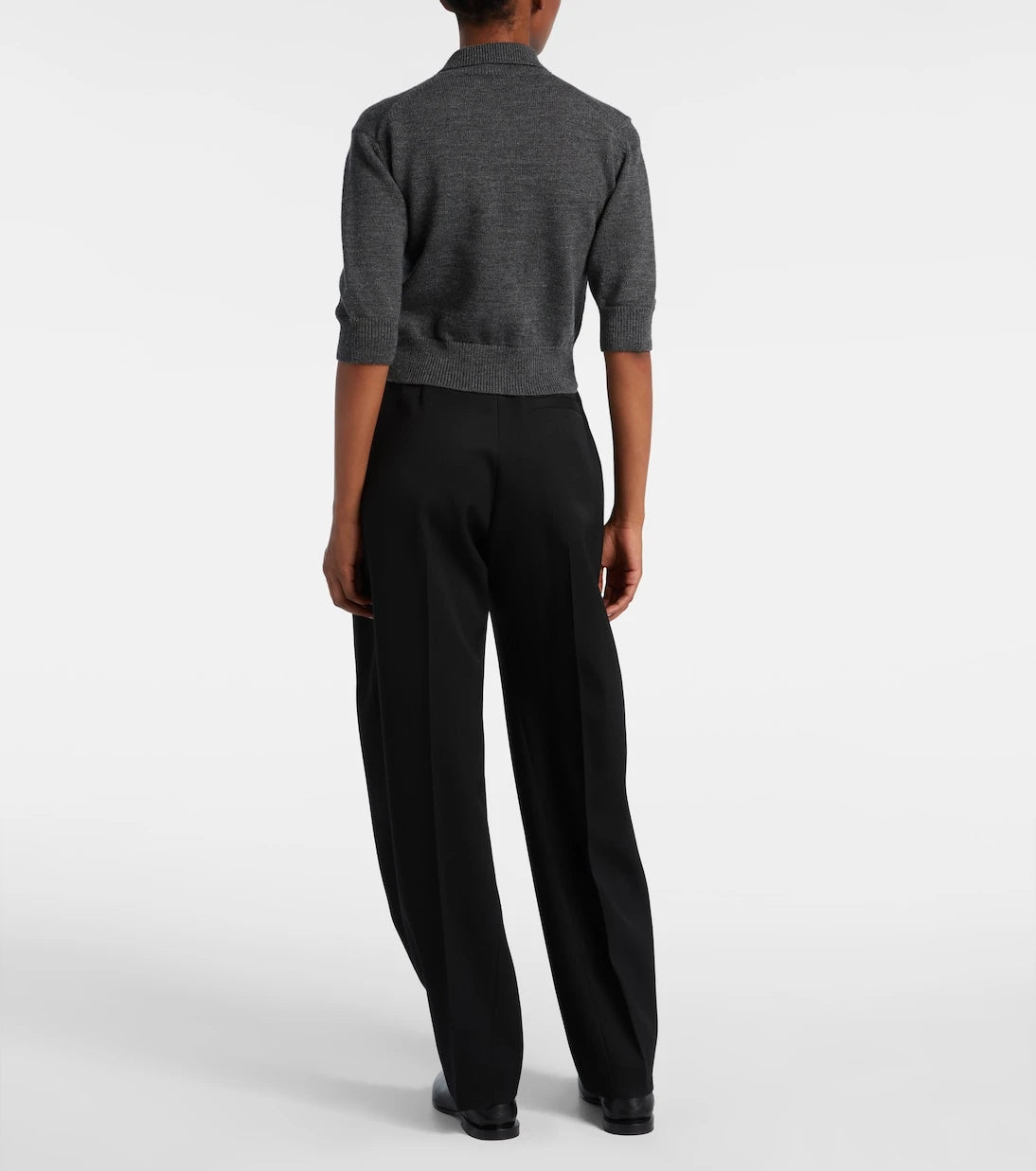 Givenchy - Cropped wool and alpaca polo sweater