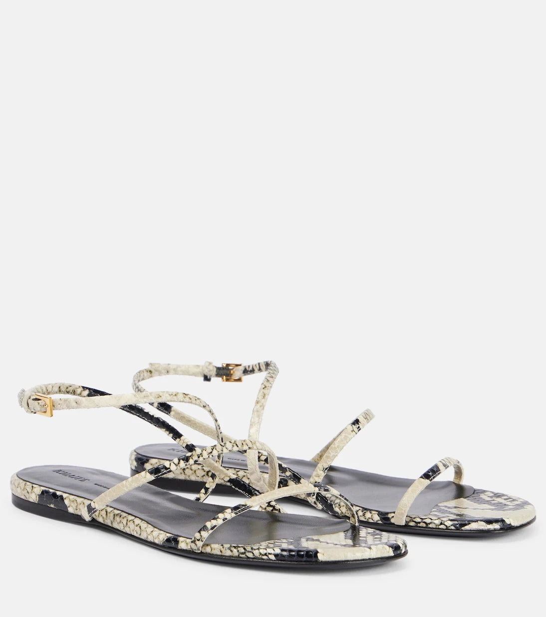 Khaite - Loop snake-effect leather sandals