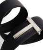 Leather Reversible T Ridge Belt