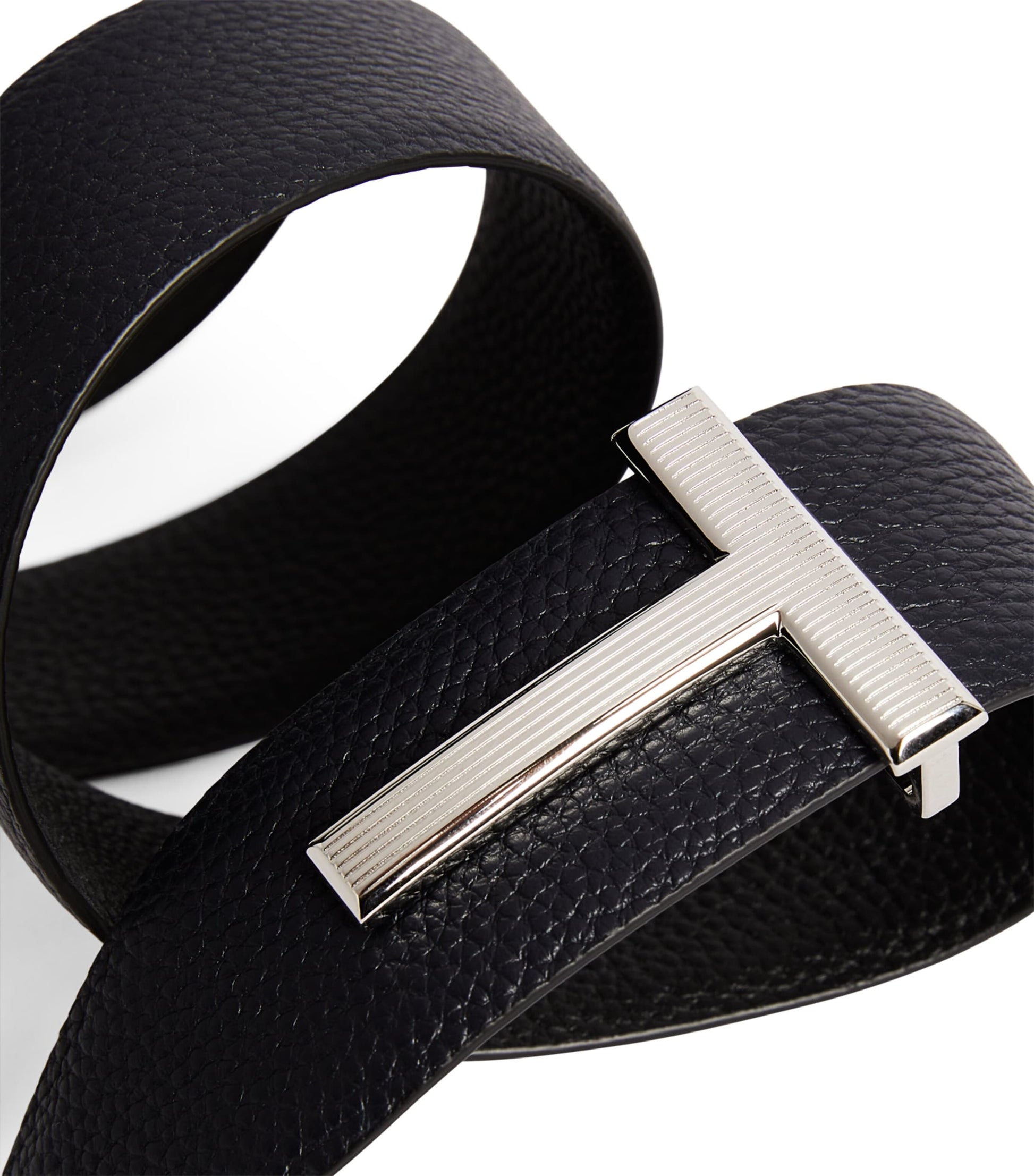 Leather Reversible T Ridge Belt