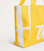 Yellow Medium Cotton Logo Tote Bag