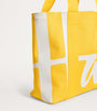 Yellow Medium Cotton Logo Tote Bag