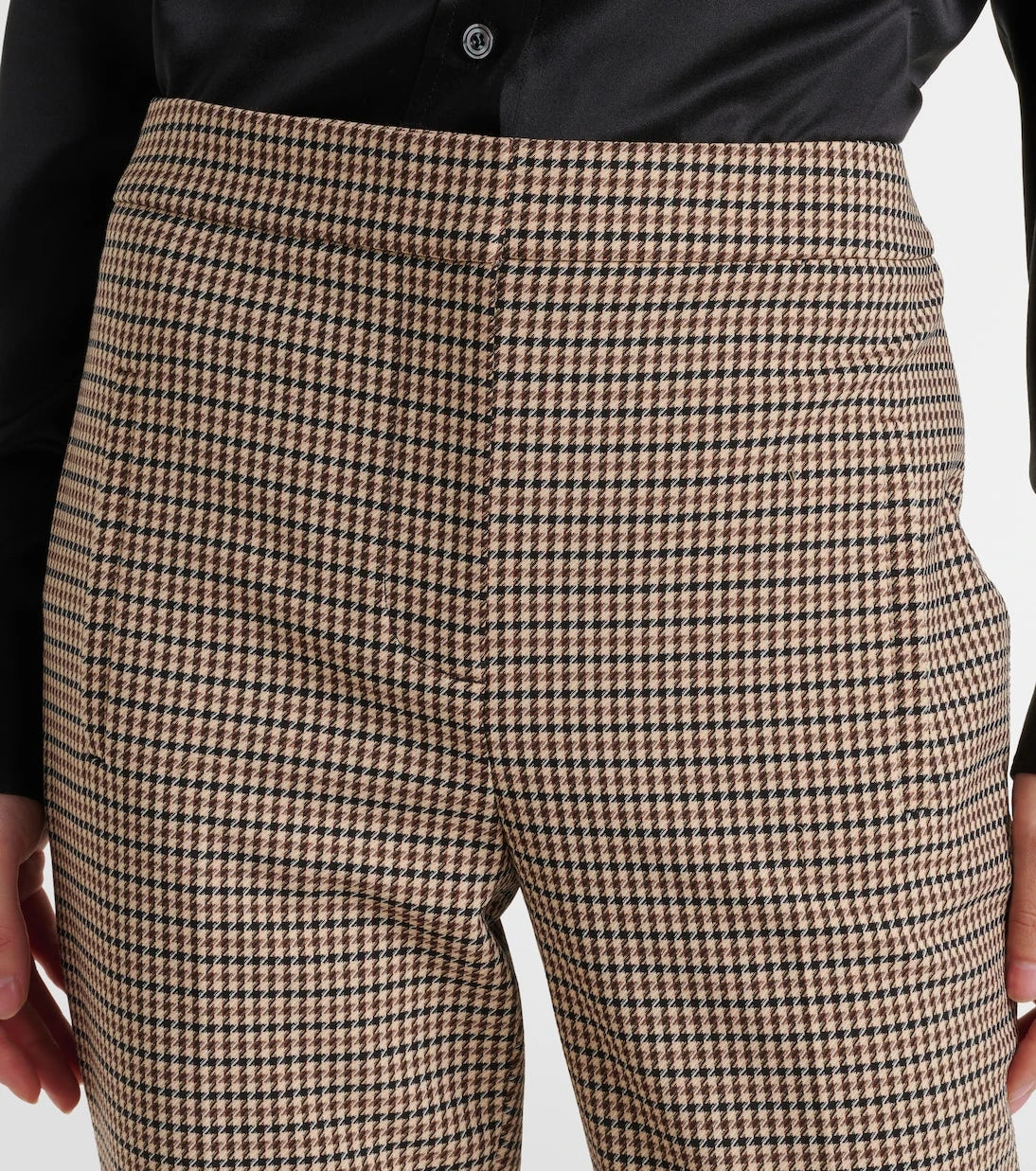 Veronica Beard - Arte Houndstooth high-rise cropped pants